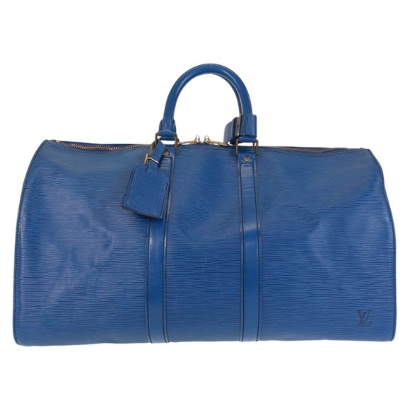 Louis Vuitton Handbags - LOUIS VUITTON Epi Keepall 45 Blue Gold Hardware Leather M42975 Boston Bag